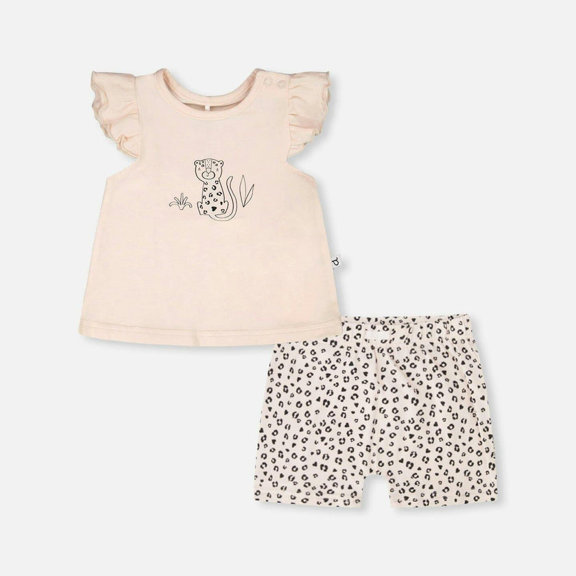 Organic Cotton Jersey Top And Short Set