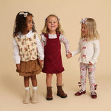 Burgundy Cotton Corduroy Overall Dress