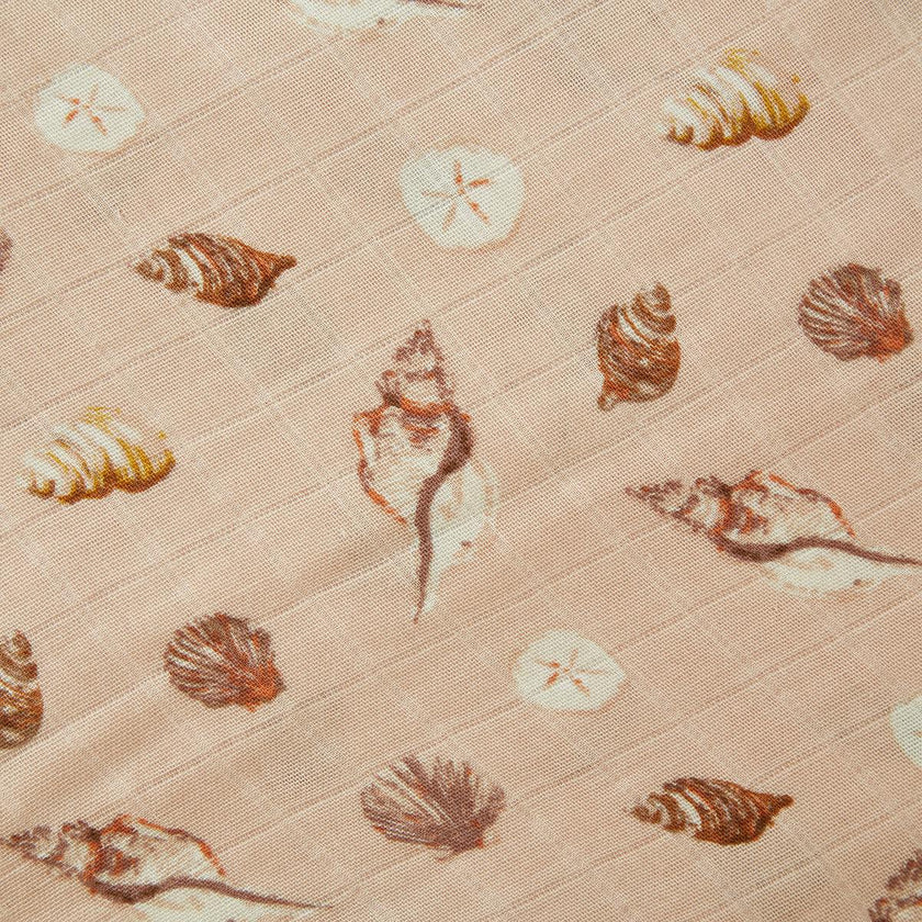 Seashells Hooded Swaddle Blanket