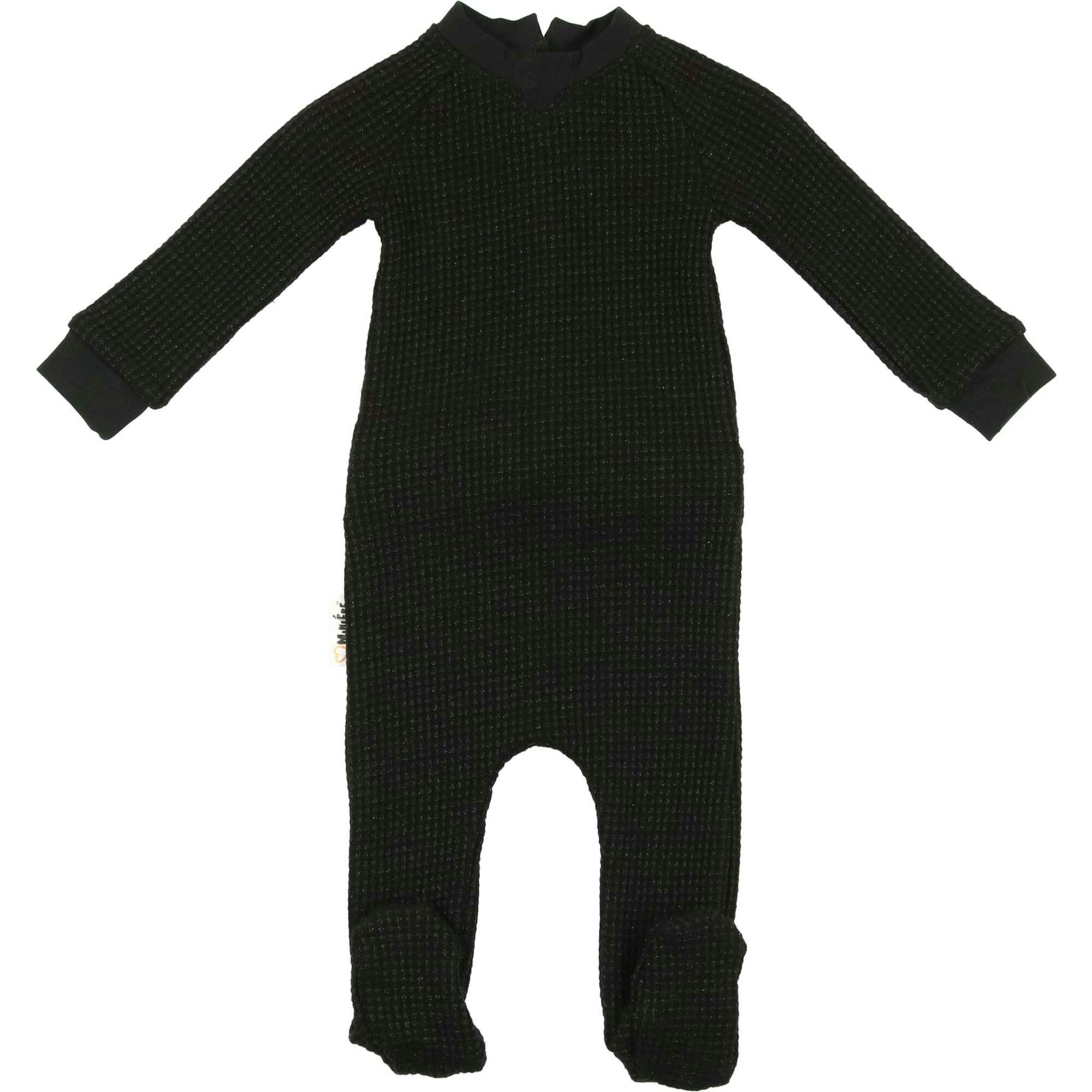 Girls Shimmer Waffle Footie