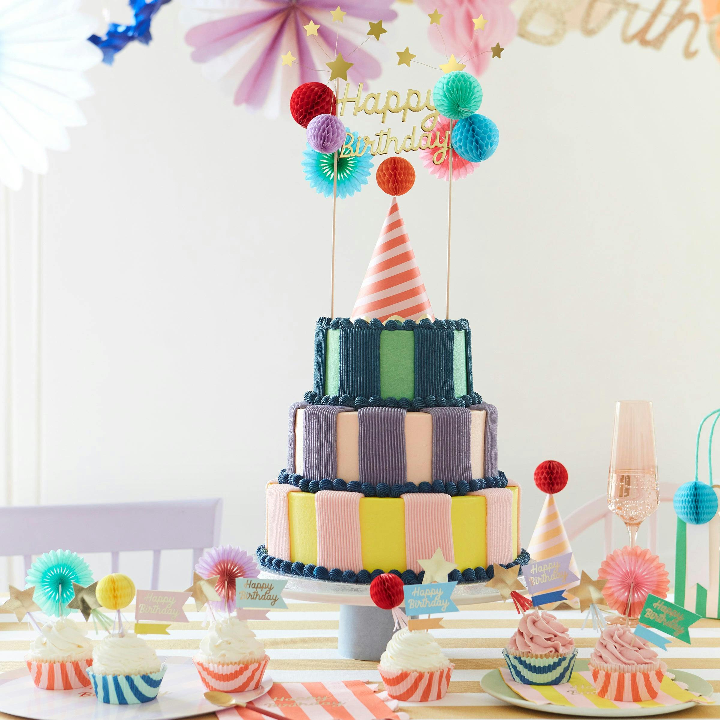 Stripe Party Cupcake Kit