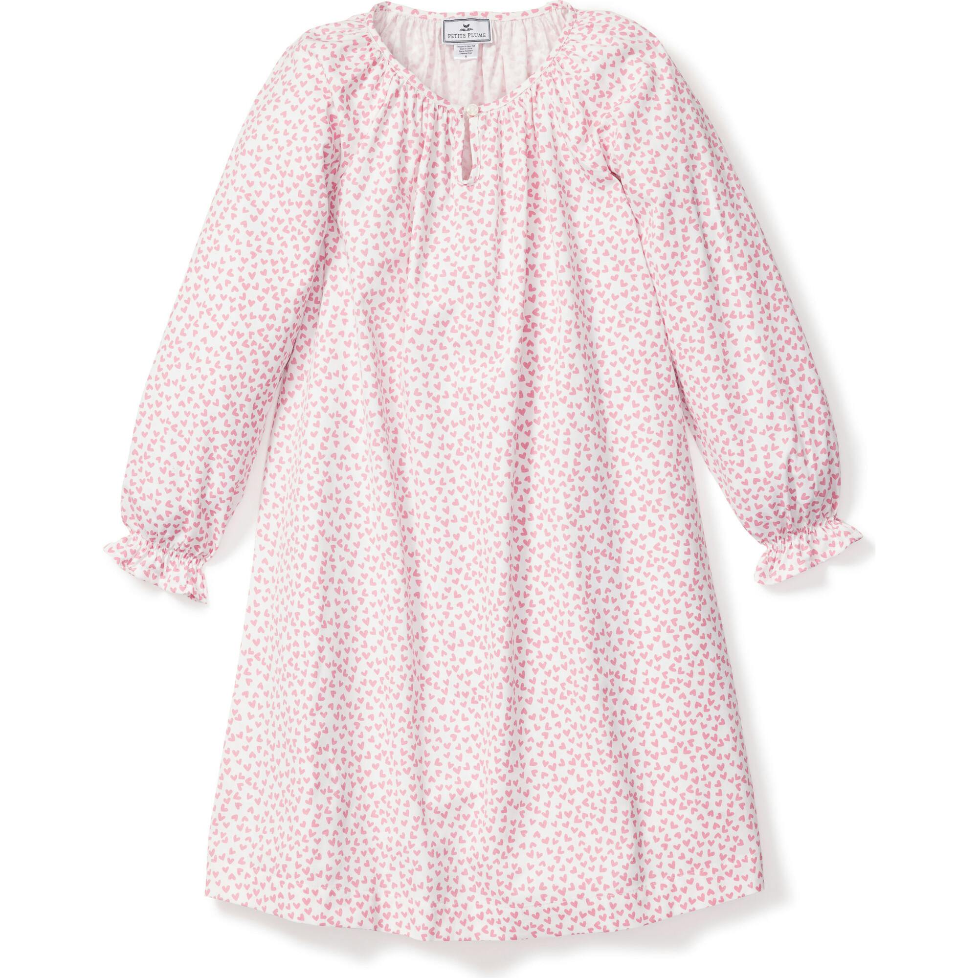 Girl's Twill Delphine Nightgown in Sweethearts