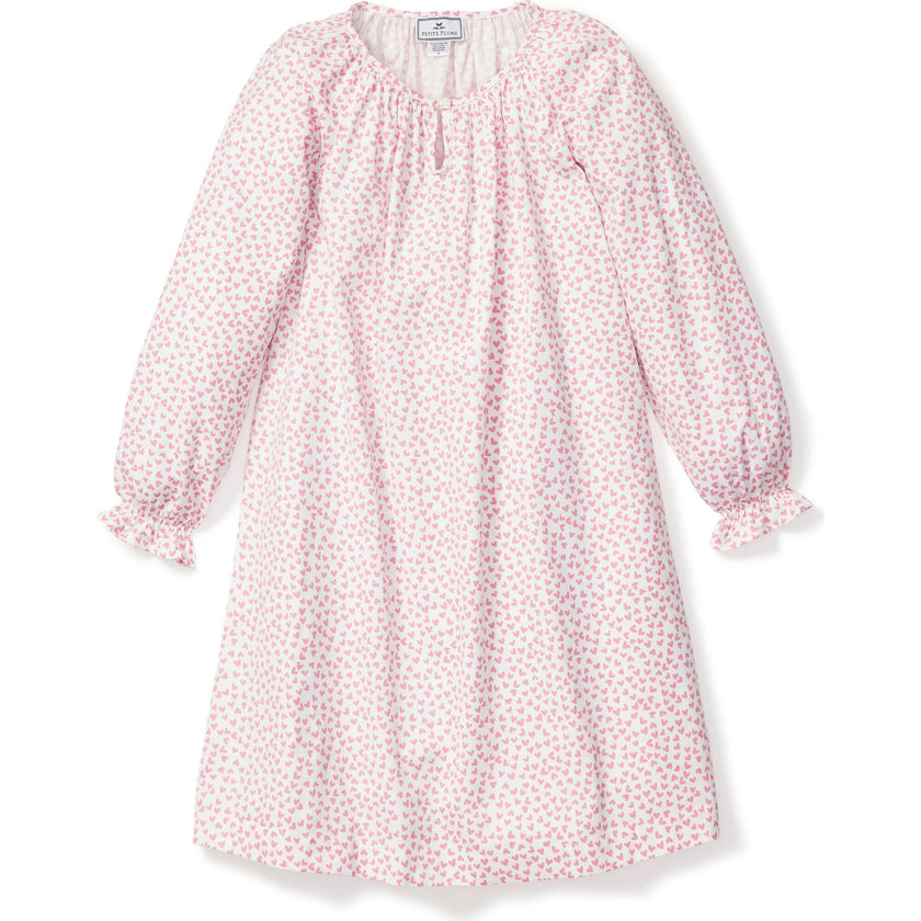 Girl's Twill Delphine Nightgown in Sweethearts