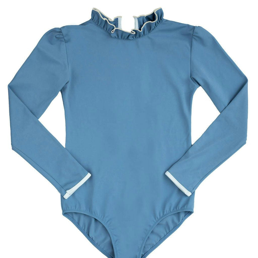 Sofia Surf Suit Dusty Blue And Ivory