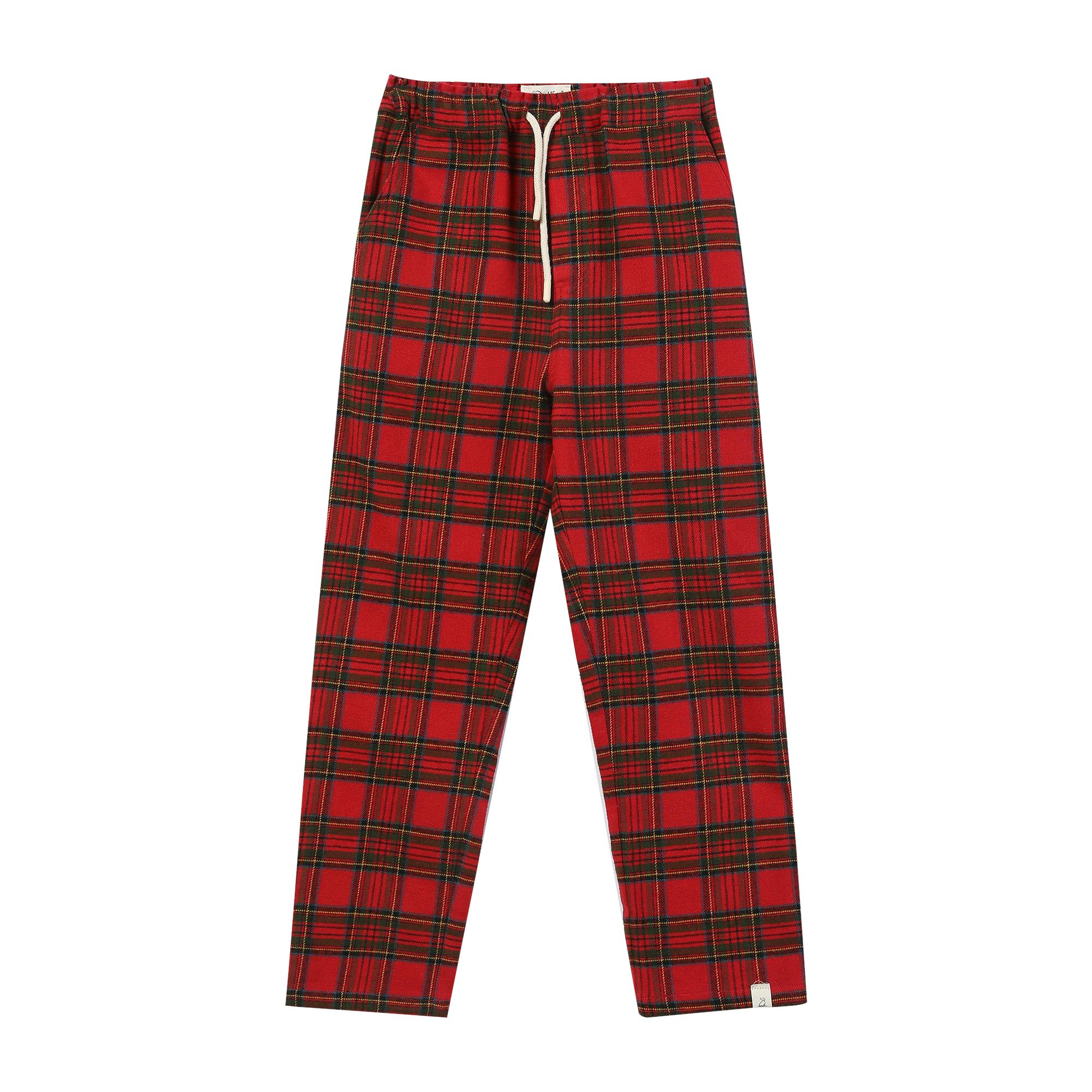 SOCIETY Festive Red Plaid Woven pants