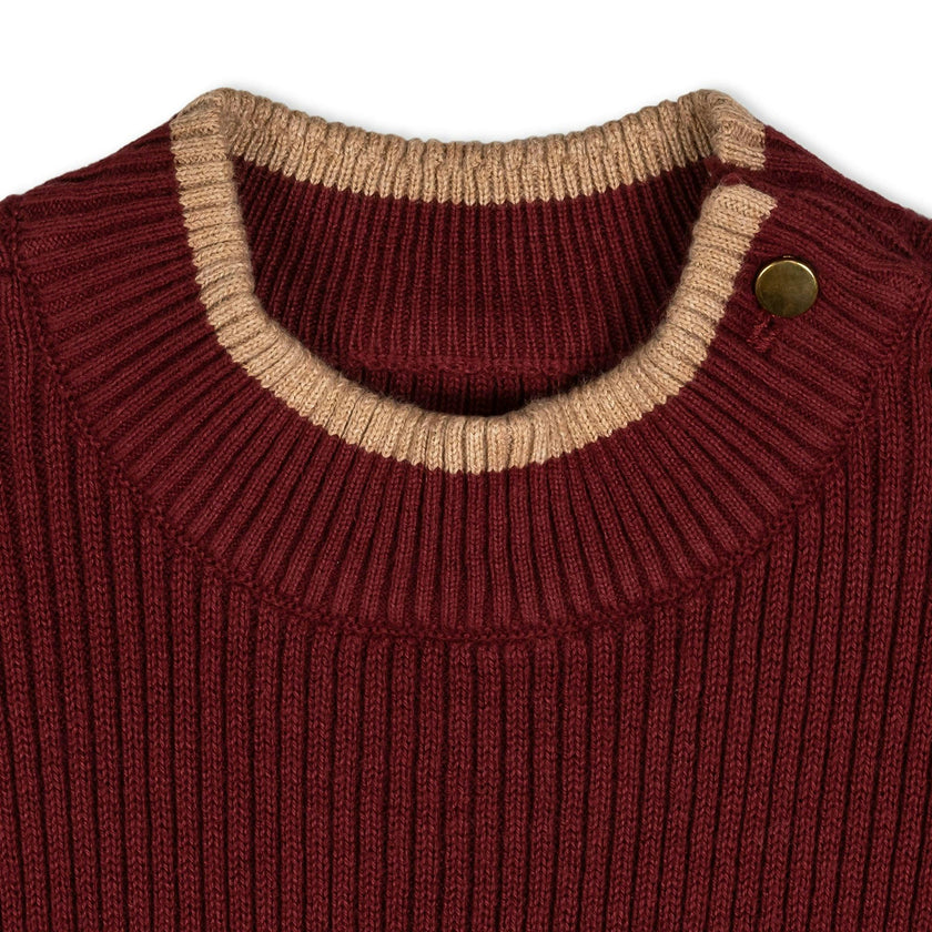 Organic Mock Neck Flounce Sweater Dress
