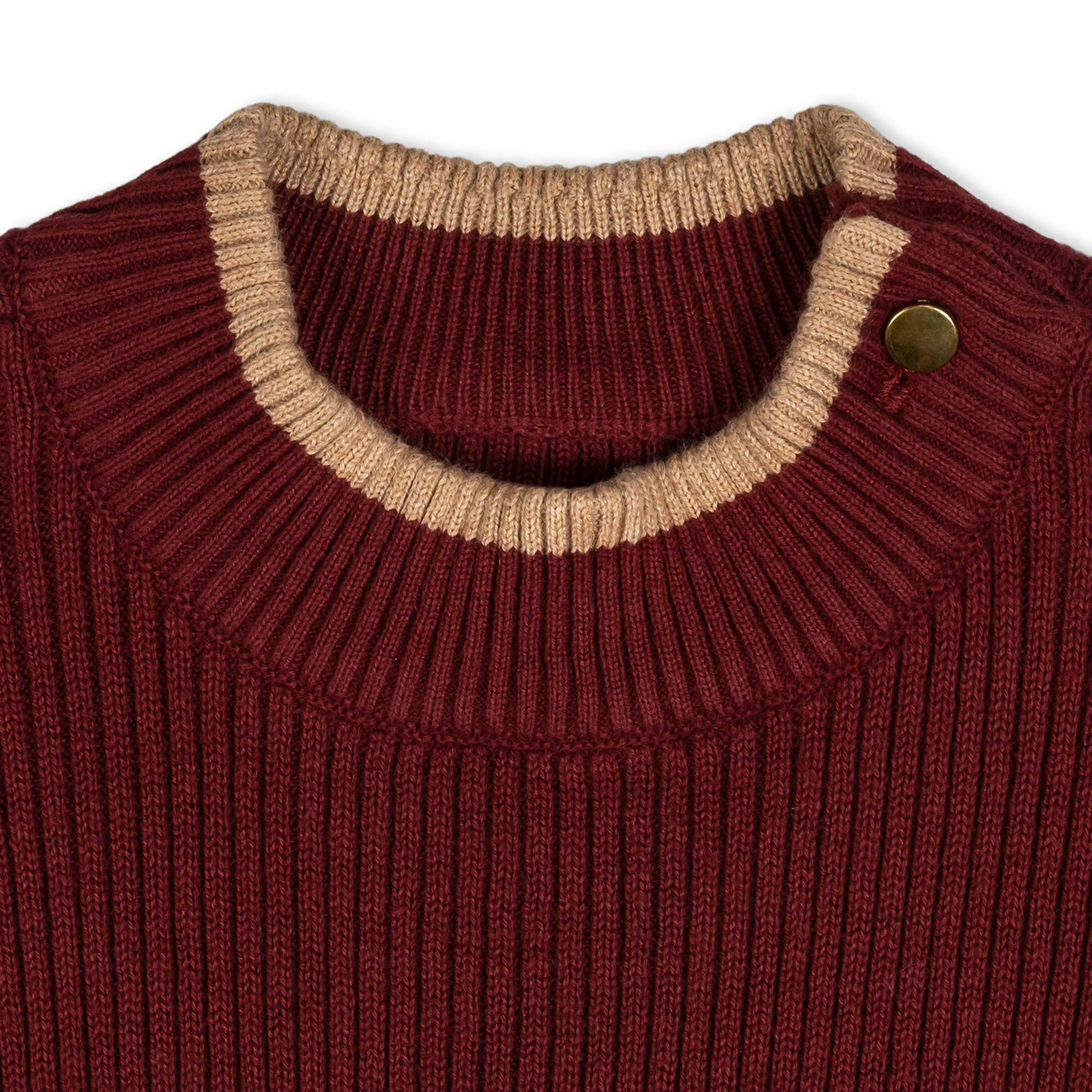 Organic Mock Neck Flounce Sweater Dress