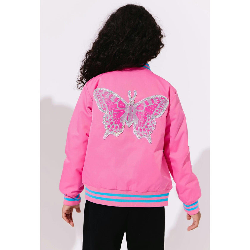 Crystal Butterfly Patch Jacket