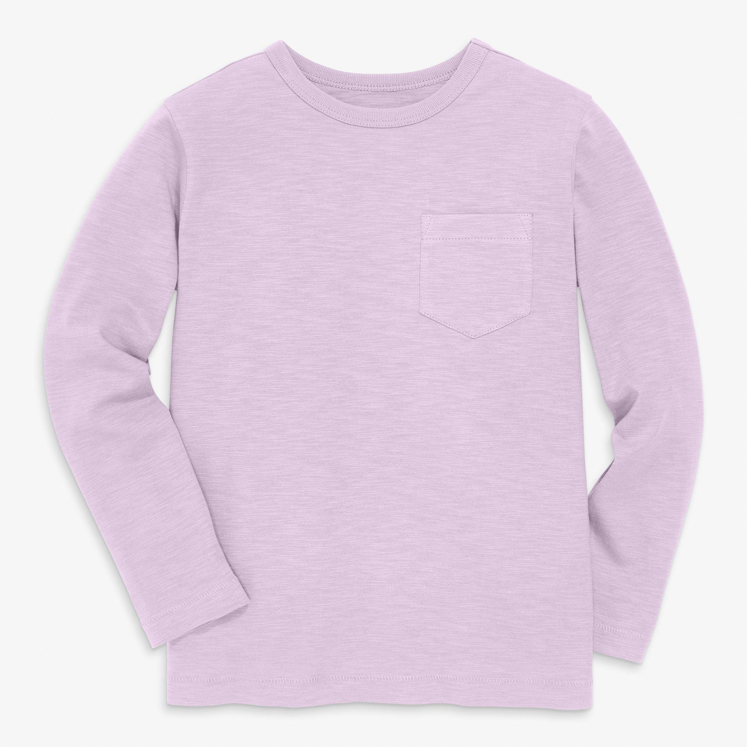 Kids long sleeve slub pocket tee
