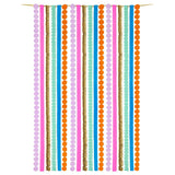 Packed Party Color Pop Streamer Party Backdrop Kit - 6 Colors of 72-Inch Crepe Paper Rolls with 60-Inch Gold Satin Ribbon for Photo Walls and Cake Tables