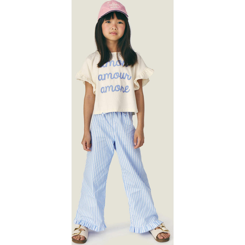 Mipounet SS26 Sia Popelin, Pant Ecru Blue