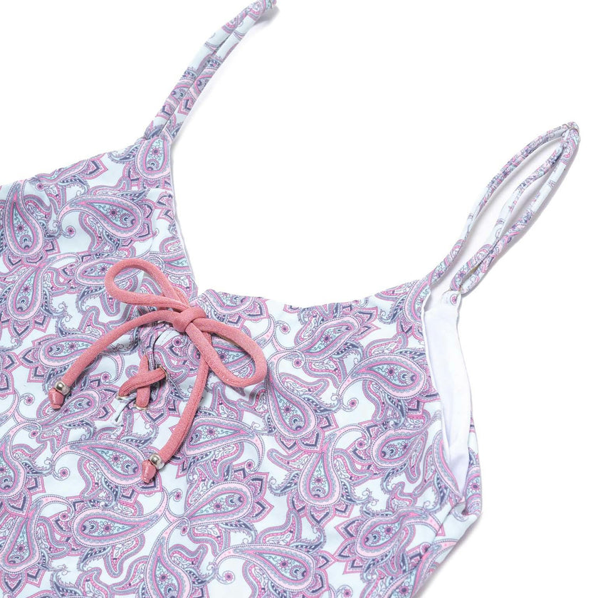 One Piece Swimsuit with Tie Front
