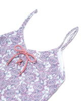 One Piece Swimsuit with Tie Front