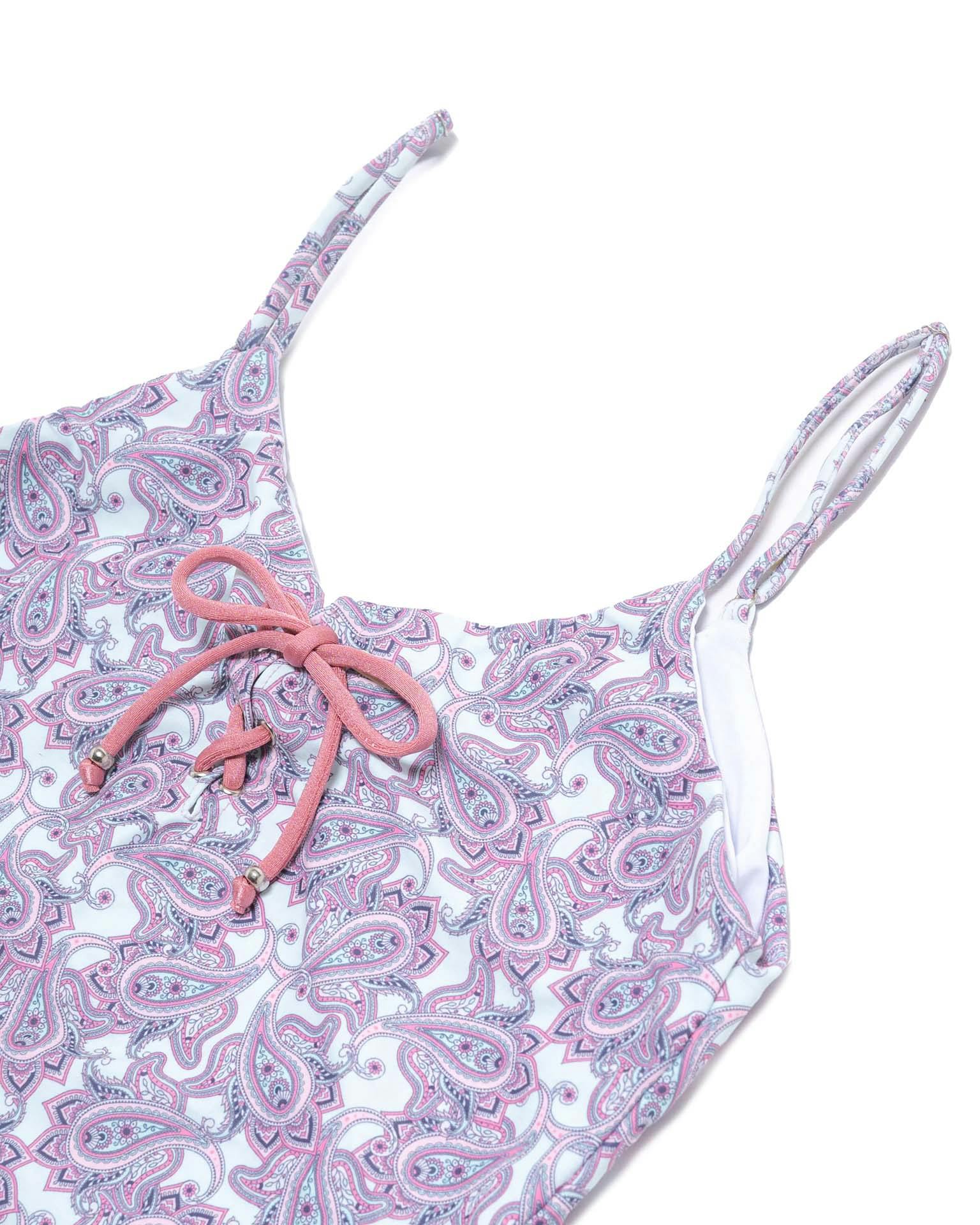 One Piece Swimsuit with Tie Front