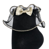 Mimi Tutu Gold-Trim Ruffle Ankle Socks with Bow – White or Black