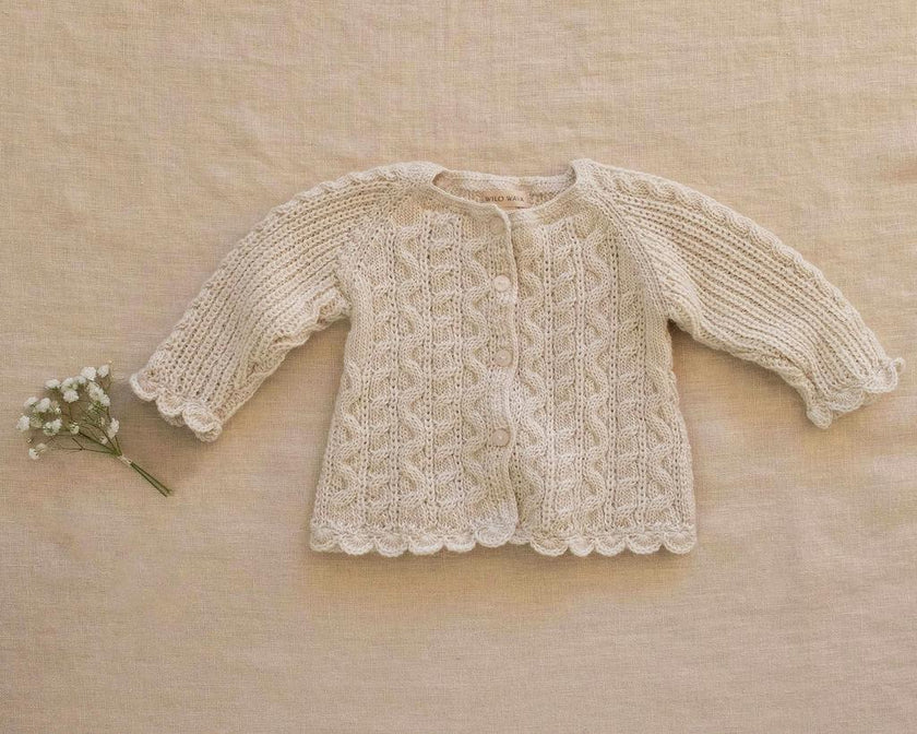 Royal Alpaca Knit Cardigan in Cream