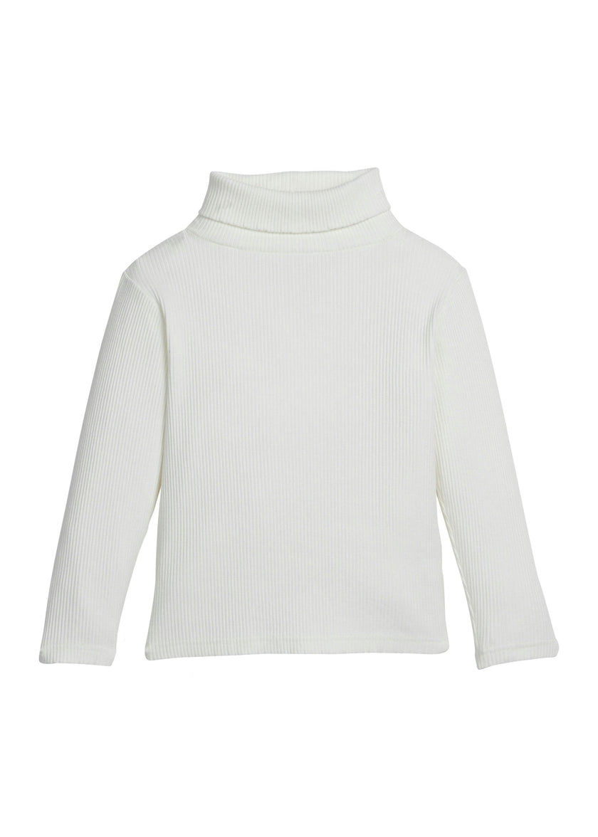 Stretchy Ribbed Long Sleeve Turtleneck Sweatshirt