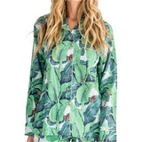 Women's Martinique® Green Banana Leaf Long PJ Set