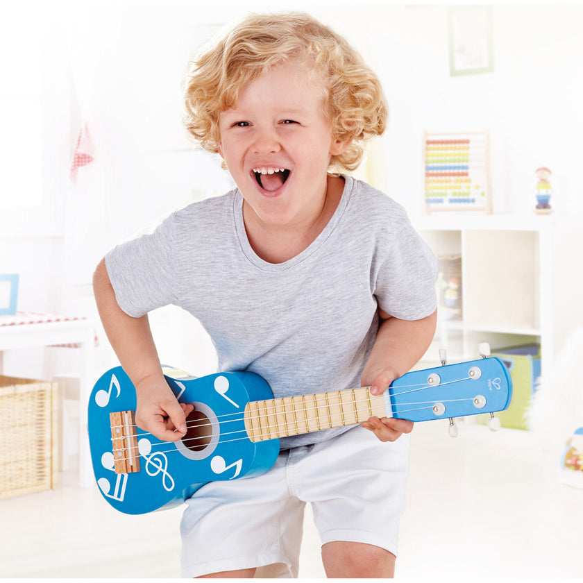Kid's Wooden 21" Blue Ukulele