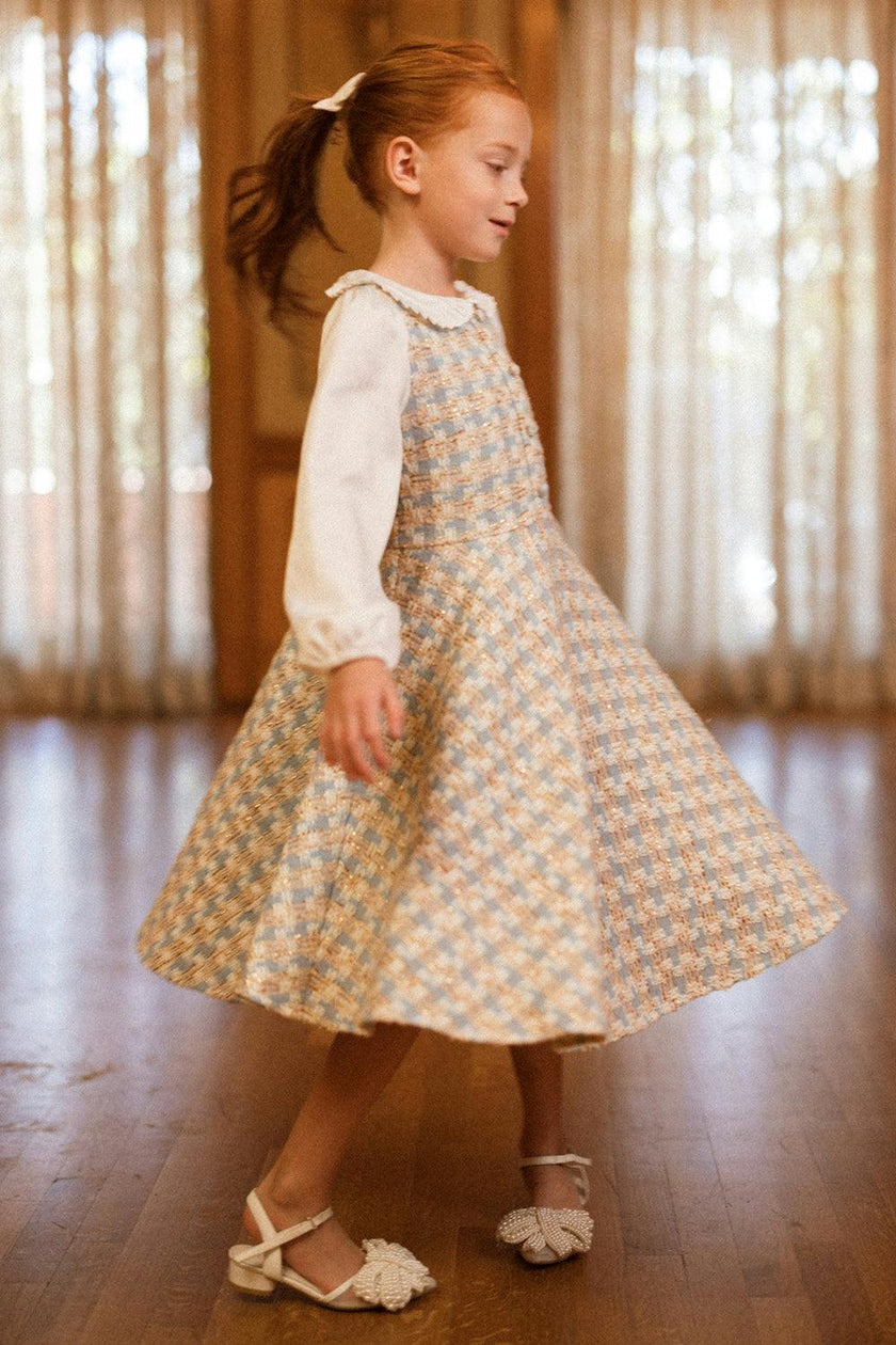 Mini Saoirse Dress in Glacier Tweed