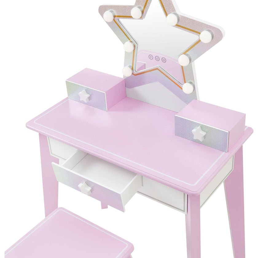 Little Princess Star Vanity with LED Illuminated Mirror