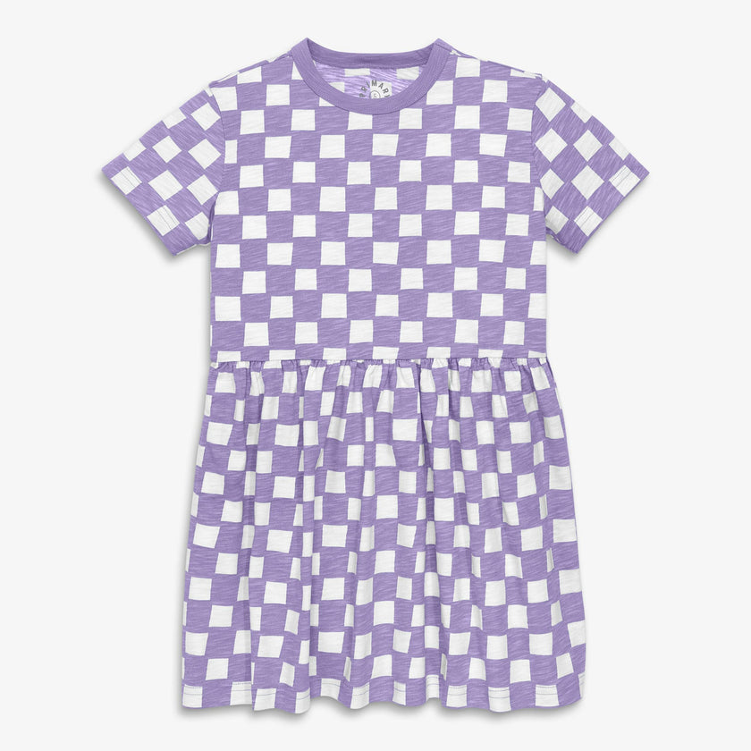 Clearance kids check easy dress