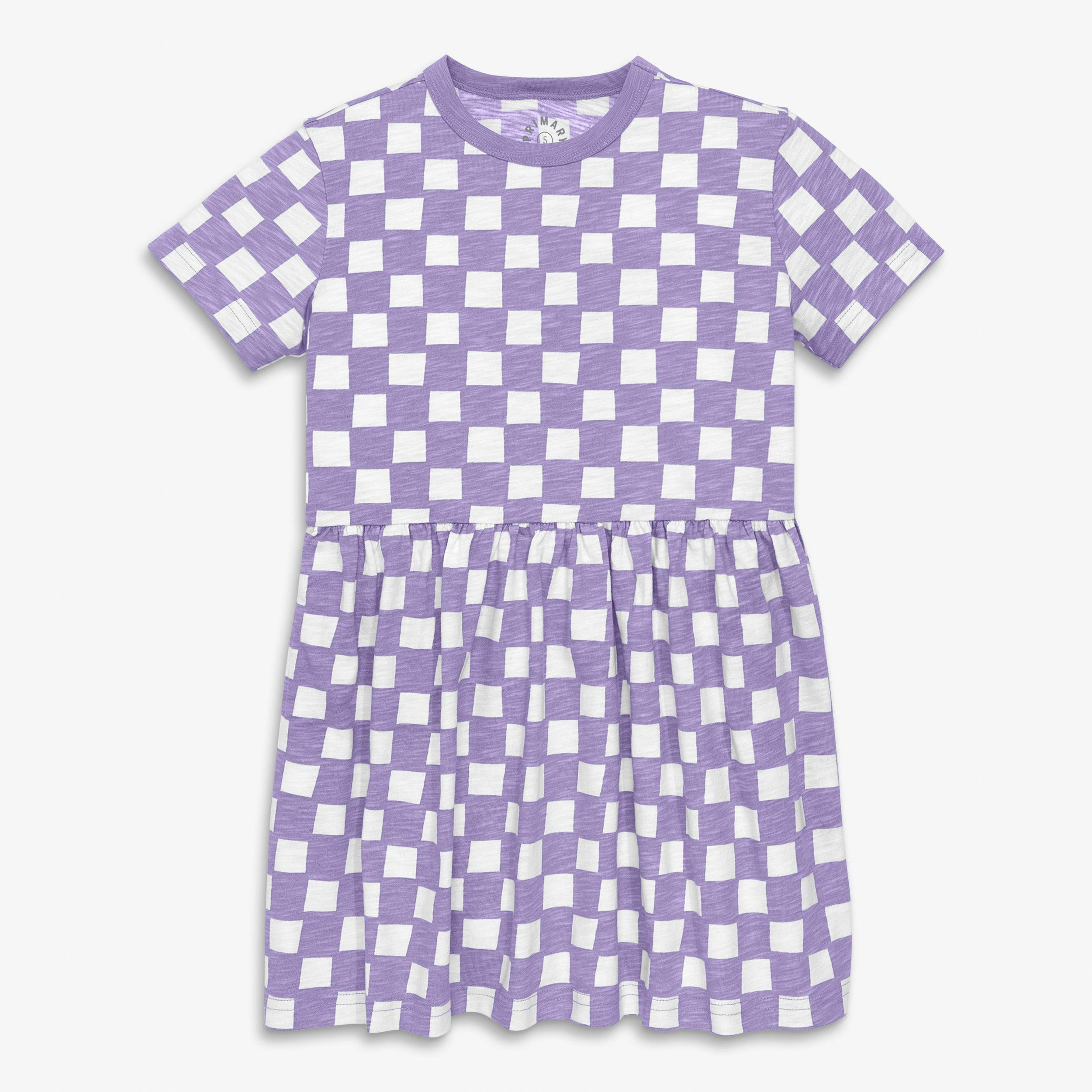 Kids check easy dress