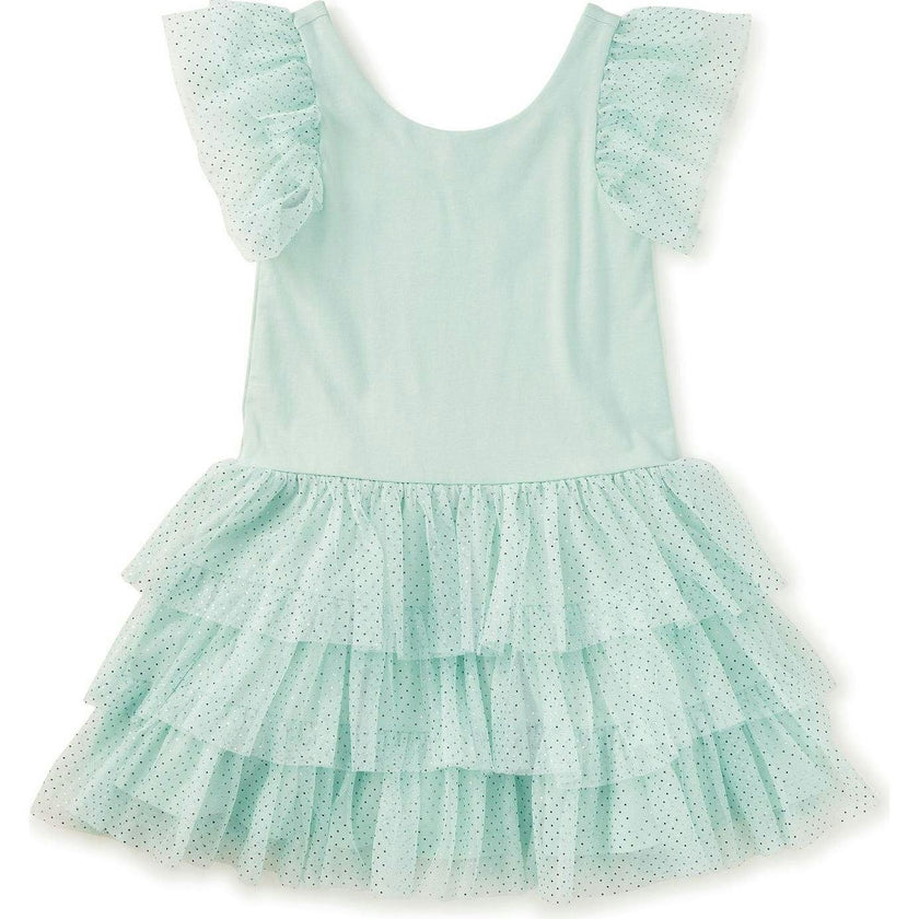 Tiered Tulle Party Dress, Green
