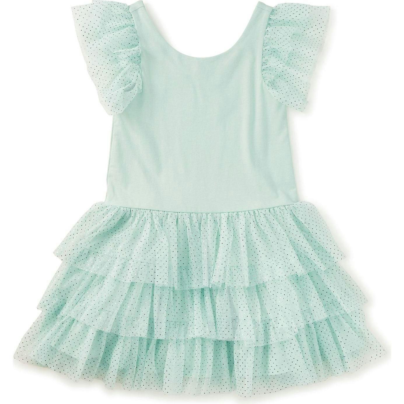 Tiered Tulle Party Dress, Green