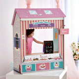 Olivia’s Little World Convertible 4-in-1 Wooden Dollhouse Play Set for 18" Dolls