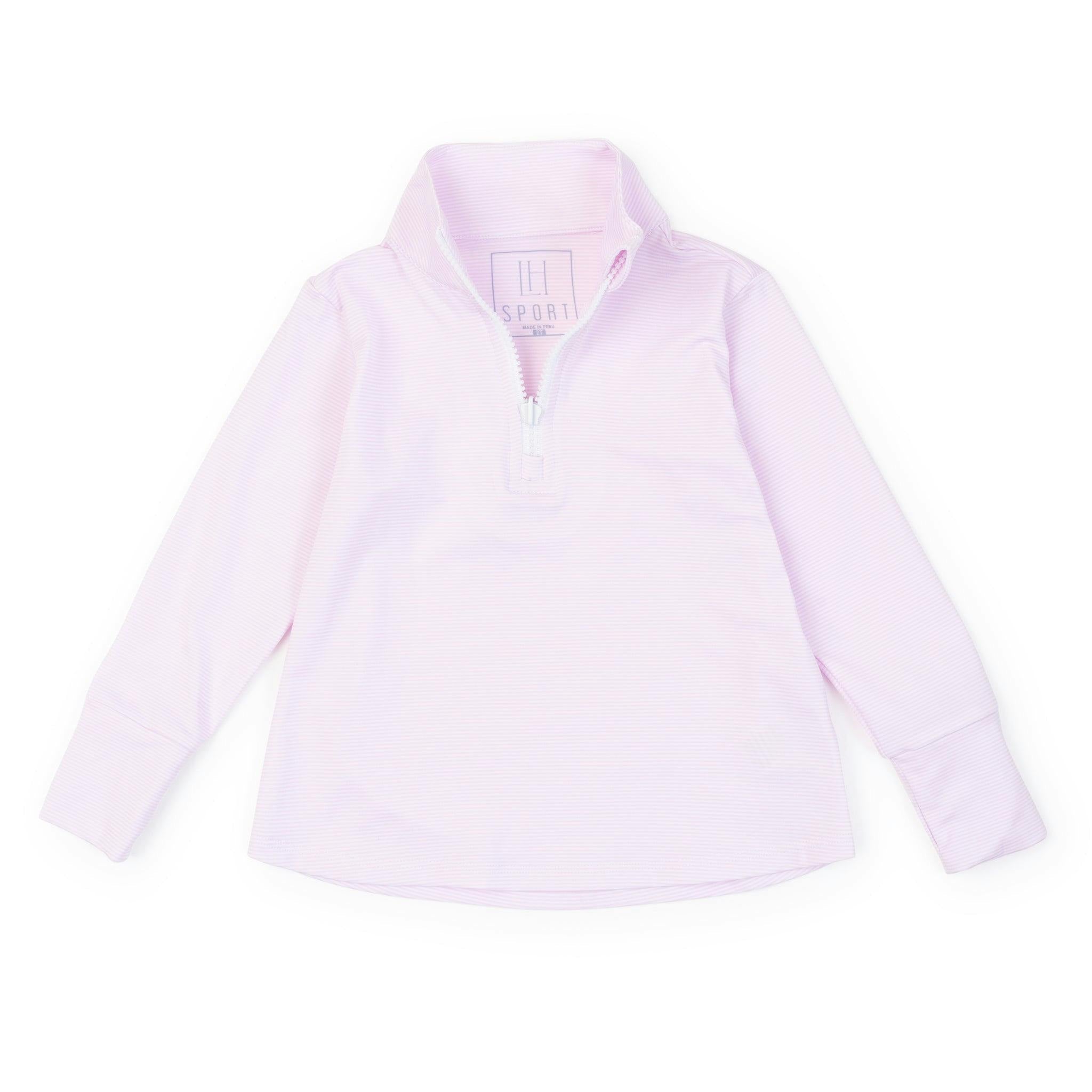 Blair Girls' Performance Pullover by LH Sport - Pink Stripes