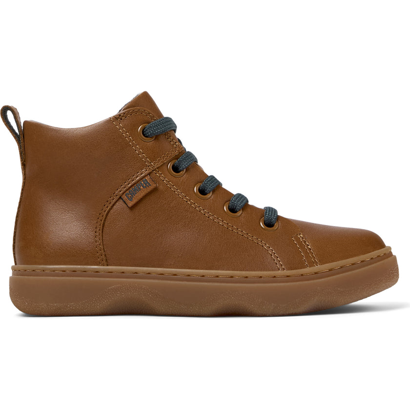 Kids Kiddo Zipped Lace-Up Ankle Boots, Brown