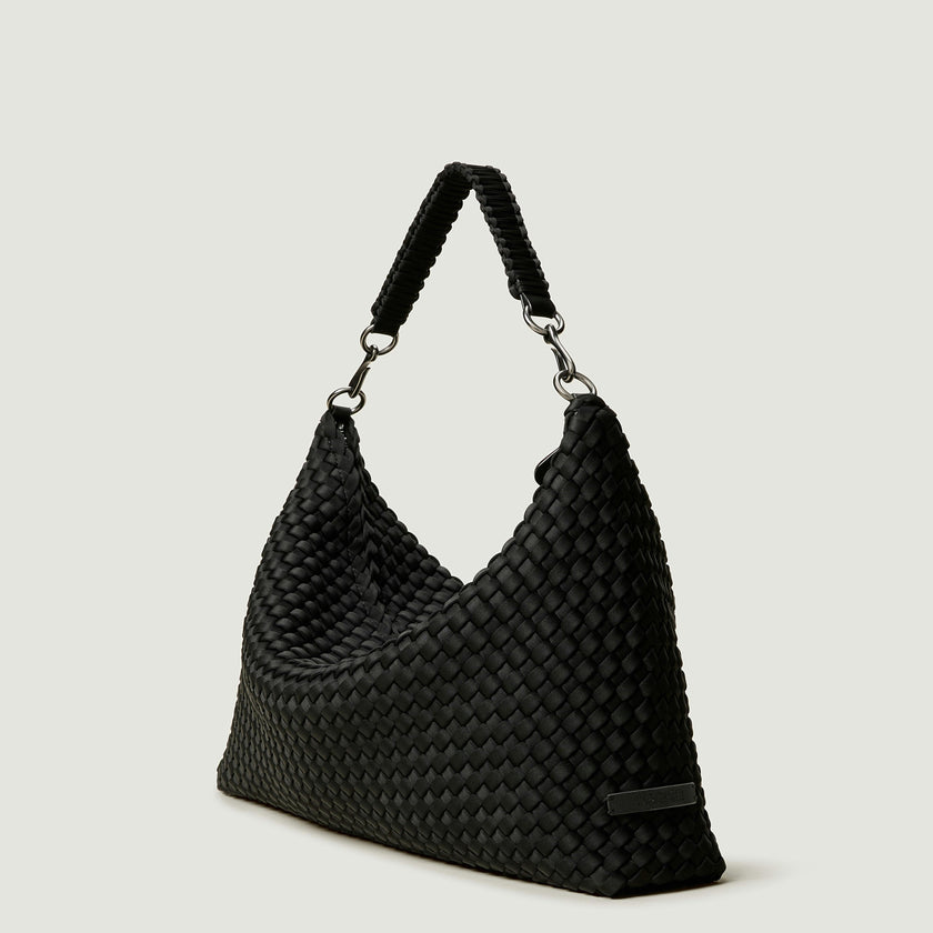 Porto Medium Half-Moon Bag | Onyx