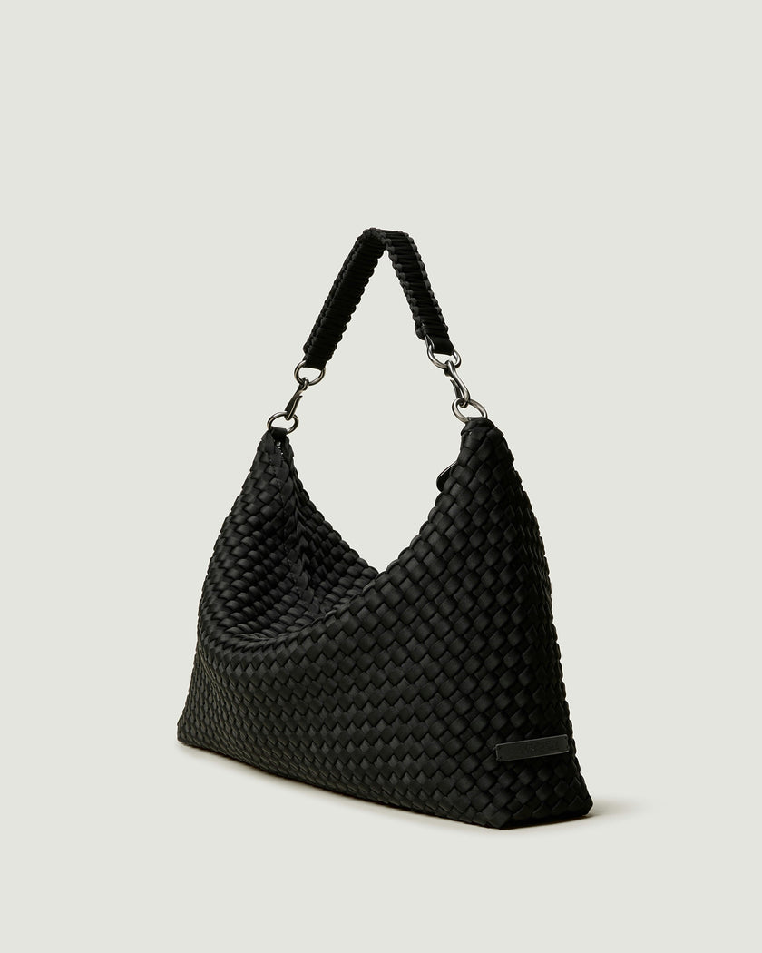 Porto Medium Half-Moon Bag | Onyx
