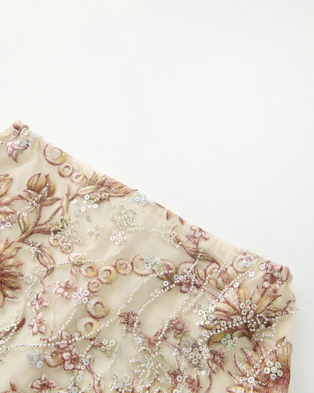 Starla Sequin Embroidered Mini Skirt