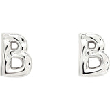 Monogram Studs in Silver