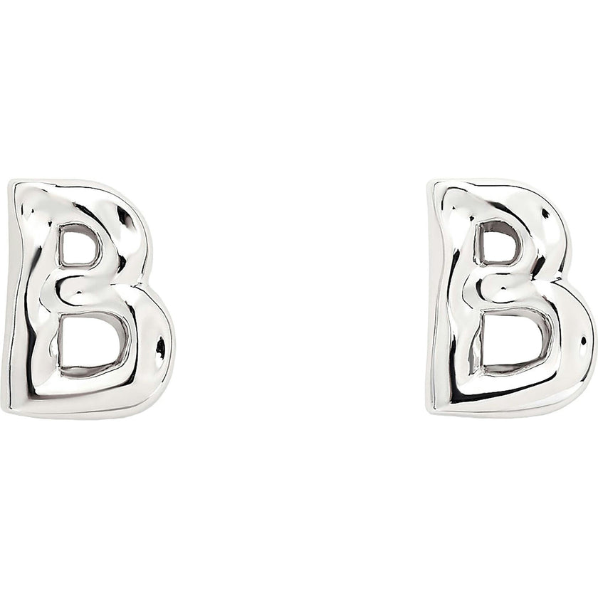 Monogram Studs in Silver