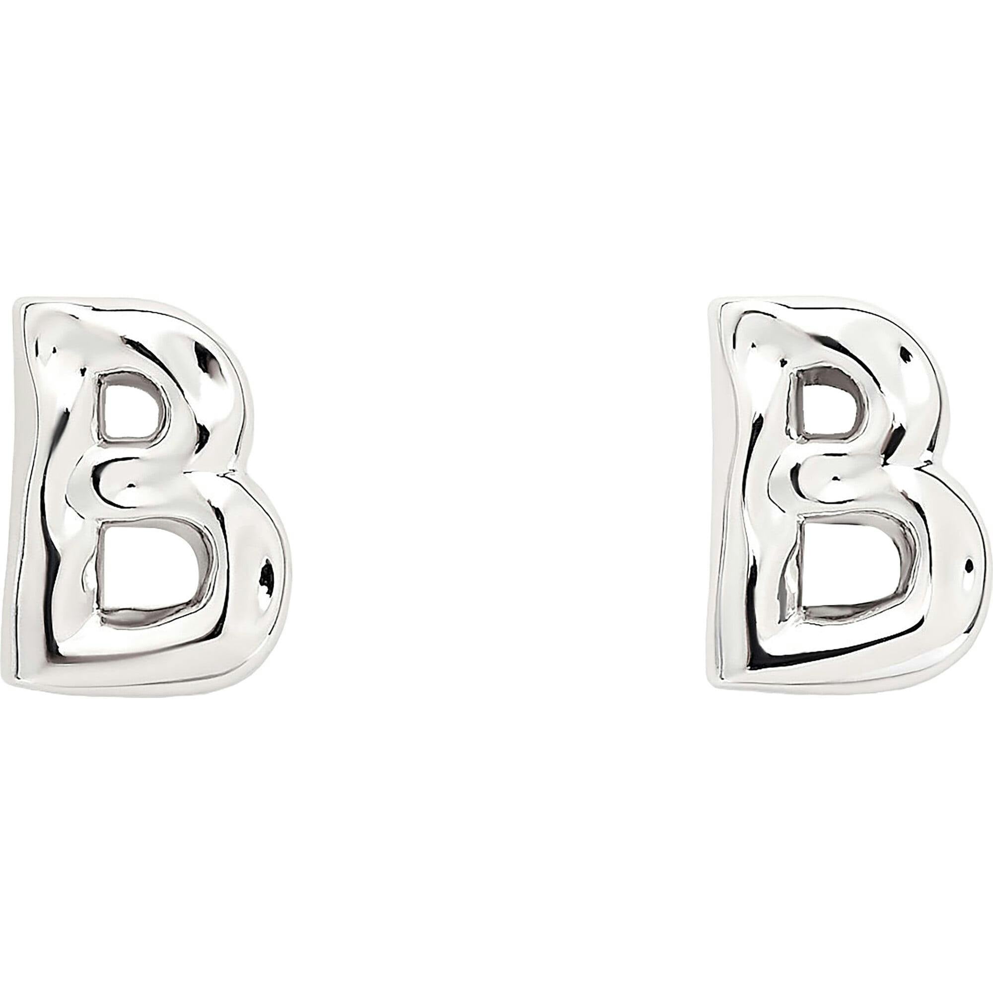Monogram Studs in Silver