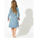 Oasis Teal Bamboo Girls' Long Sleeve Dress