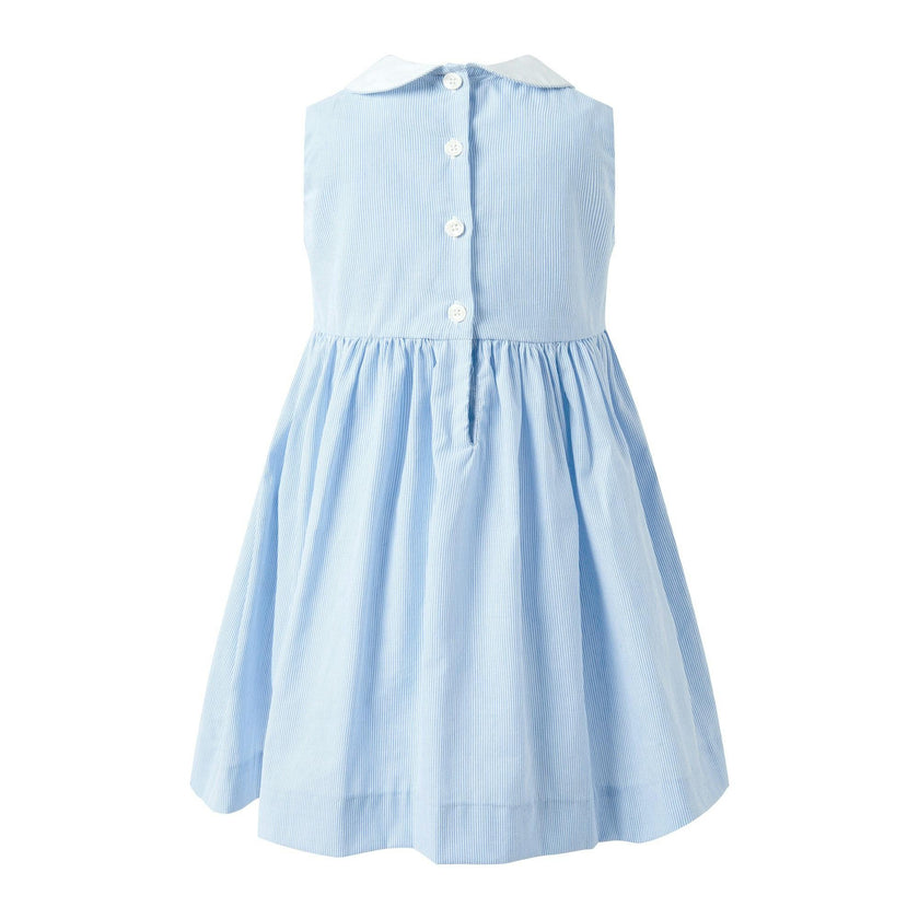 Blue Stripe Smocked Dress