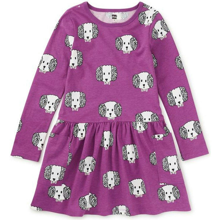 Long Sleeve Pocket Dress, Purple