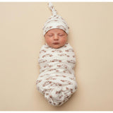 Organic Swaddle Blanket & Hat Set