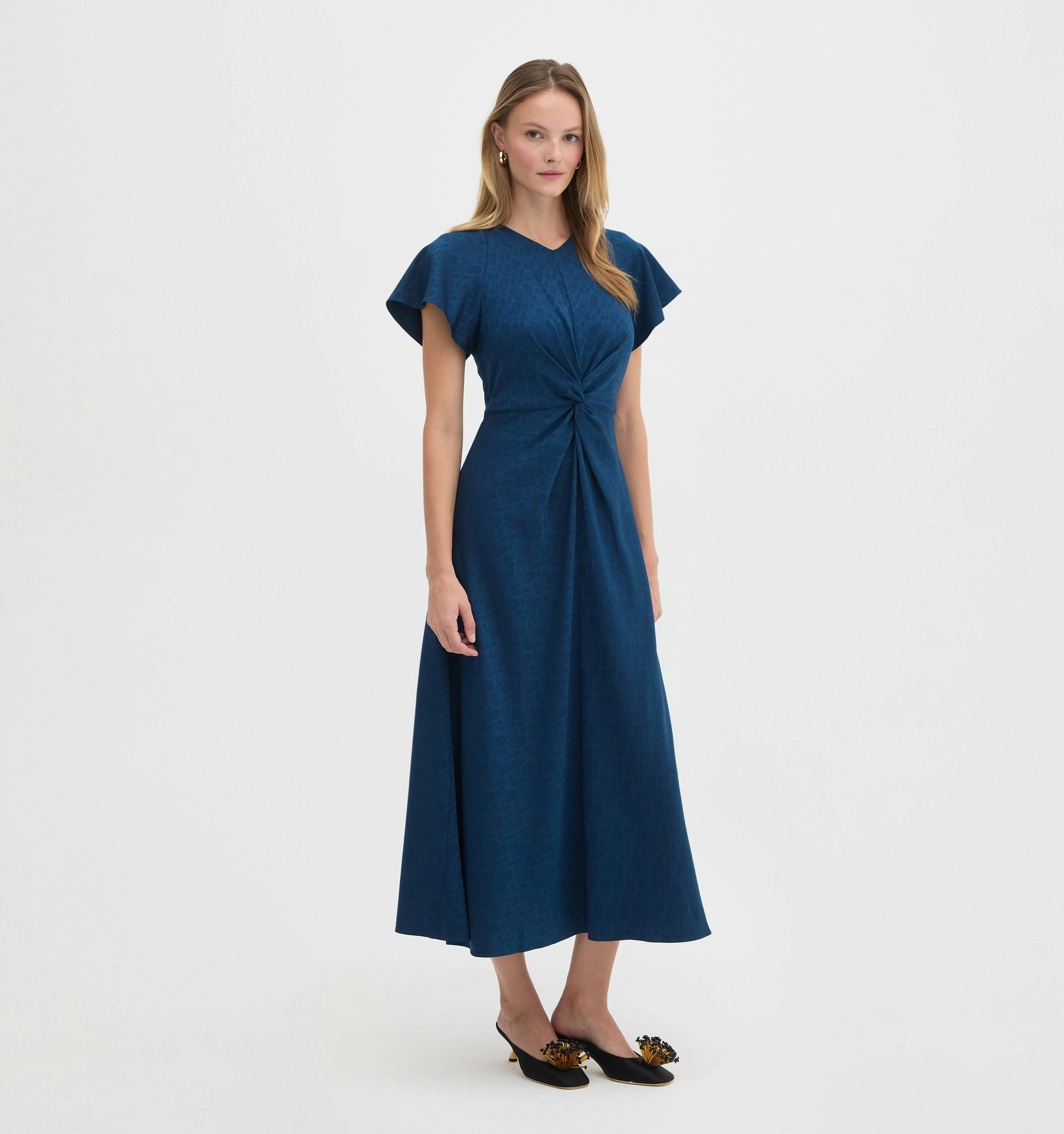 The Opal Dress - Peacock Paisley Vines