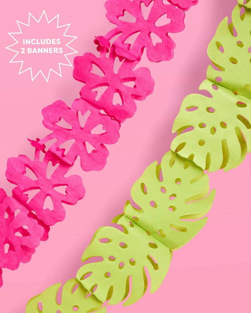 Tropical Party Banner - accordion banner