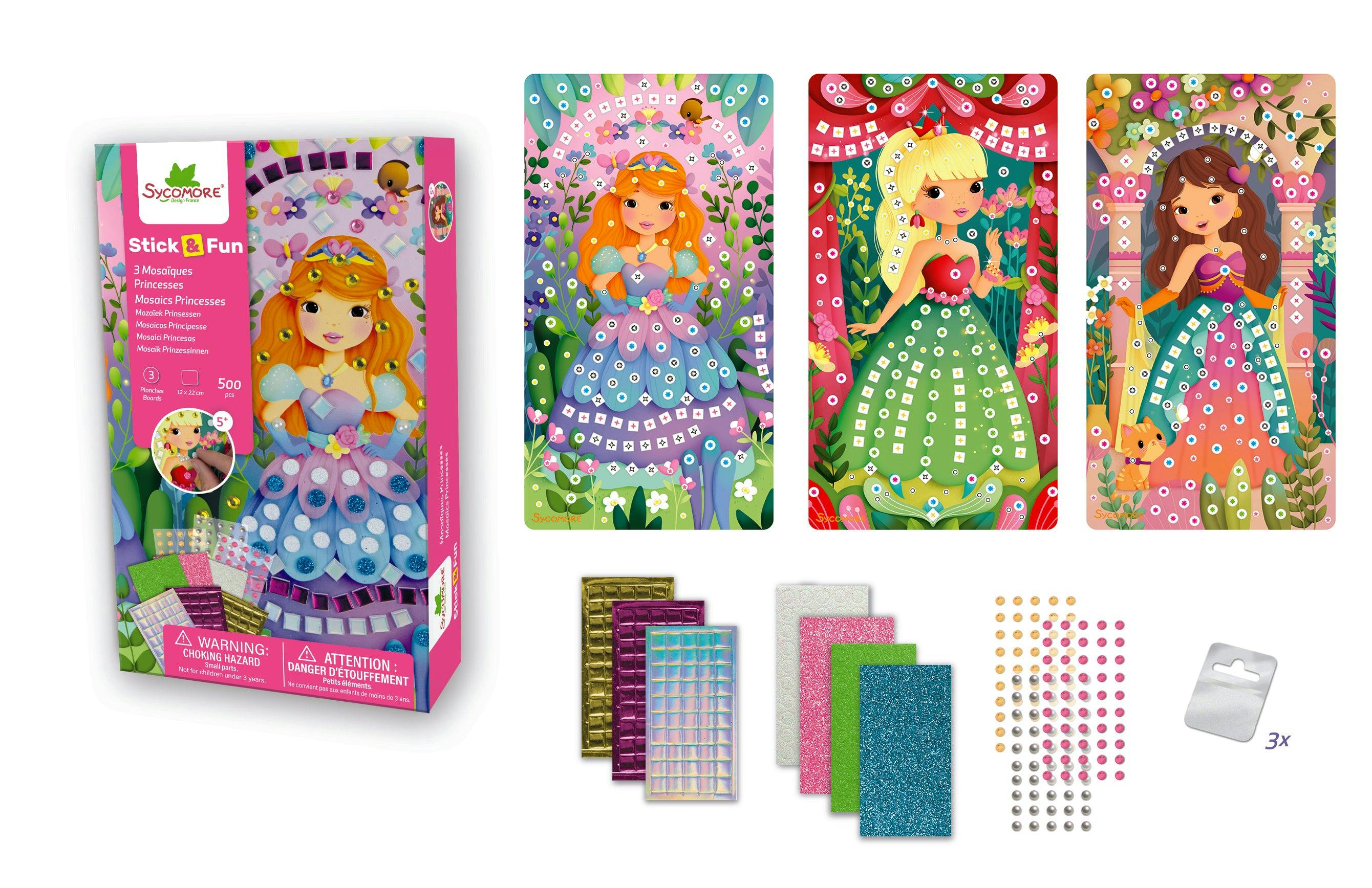 Stick'N Fun - XS Mosaics Princesses - 5y+