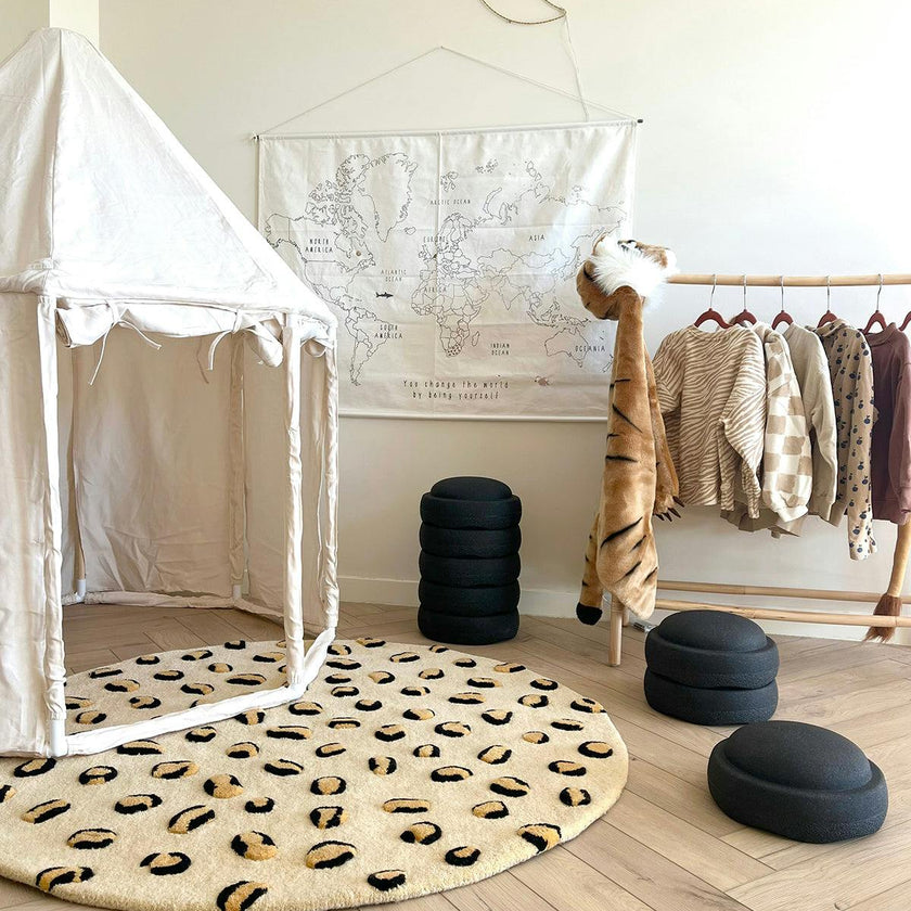 Round Leopard Rug