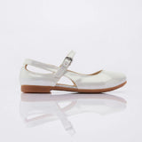 Toddler White Cut-Out Flats