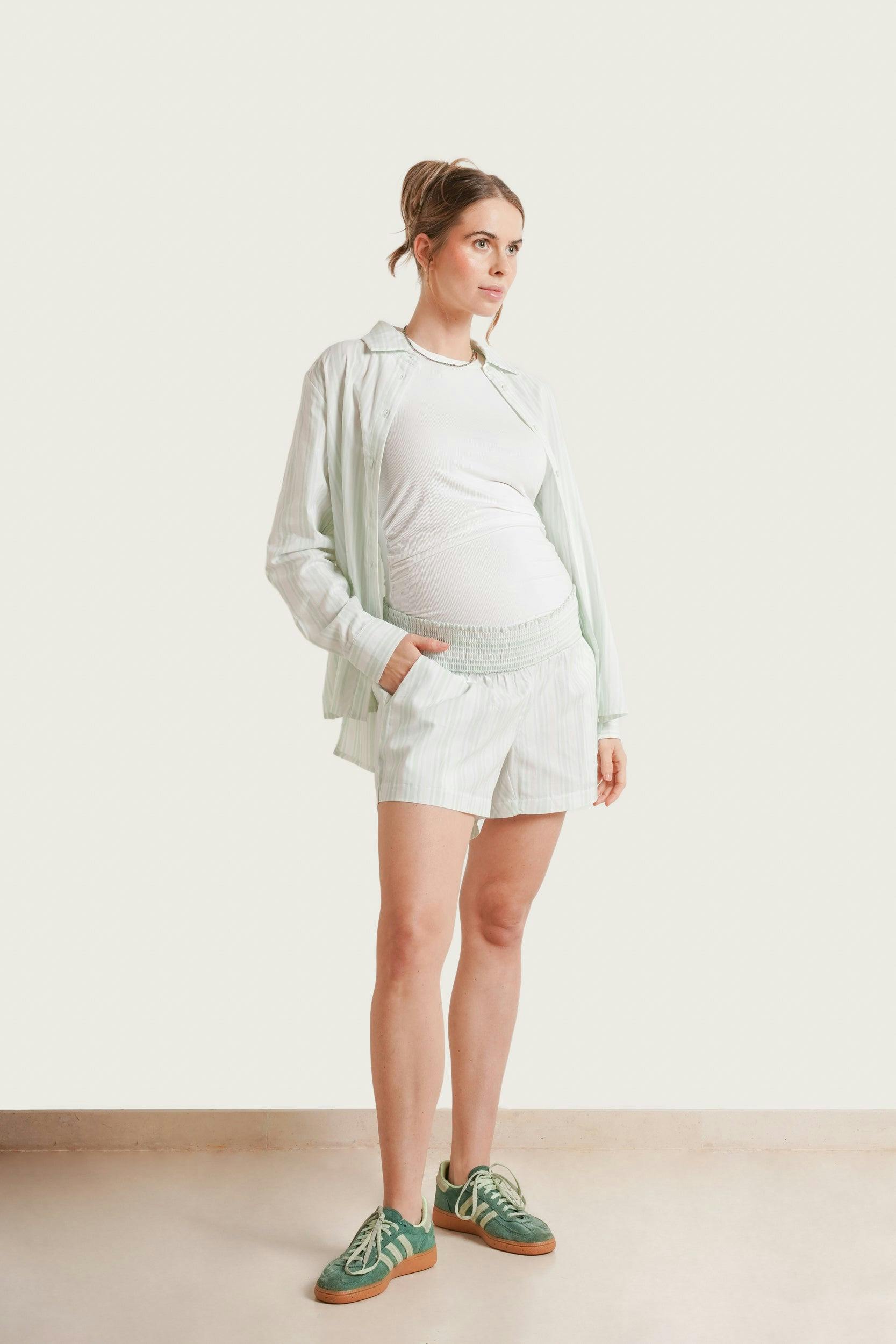 The Easy Smocked Maternity Shorts