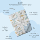 QUINN Reversible Light Weight Quilted Baby Blanket