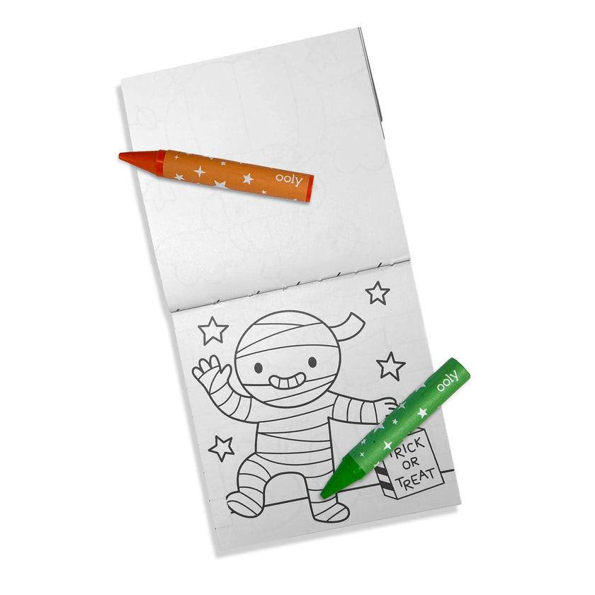 Carry-Along! Coloring Book and Crayon Set - Happy Haunts - Set of 9 Crayons